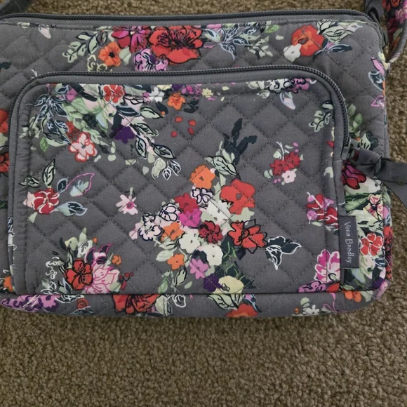 Vera Bradley- Hope Blooms- Gray- Crossbody Bag- RFID- Little Hipster- NWOT - Picture 2 of 7
